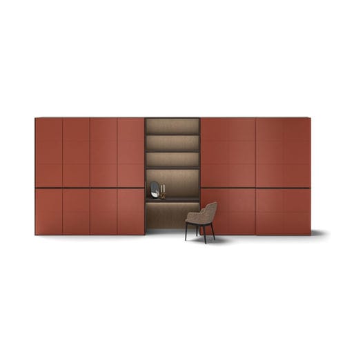 Modul-Kleiderschrank - POLO - Kico srl - modern / Leder / mit Schwingtür