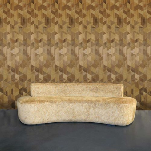 Halbrundes Sofa - Adventure - Evolution 21 - Karine Bonjean bv - modern / Samt / gold