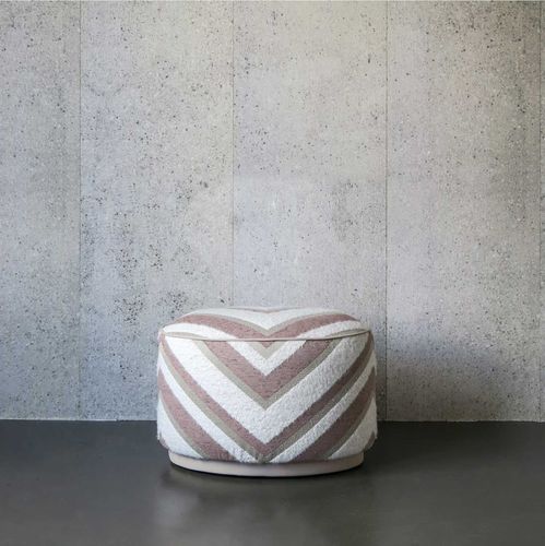 Modernes Sitzkissen - Henry - Evolution 21 - Karine Bonjean bv - Stoff / Holz / aus Vinylgewebe
