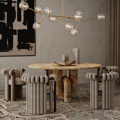 Moderner Stuhl - The Dome - Evolution 21 - Karine Bonjean bv - für den Innenraum / Stoff / Gestell aus Holz