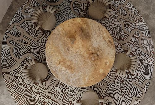 Moderner Teppich - Amsterdam - Evolution 21 - Karine Bonjean bv - Streifenmuster / mit geometrischen Motiven / Wolle