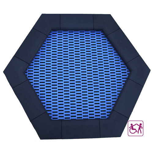 Trampolin für Spielplätze - M, HEXAGONAL    - mobipark - sechseckig / für Außenbereich