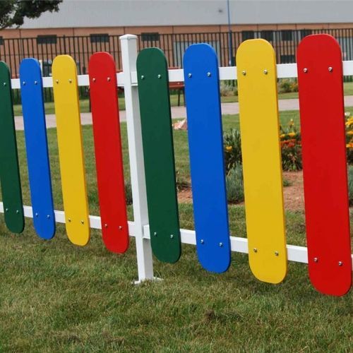 Lamellenzaun - RAINBOW  - mobipark - Spielplatz / Stahl / Polyethylen