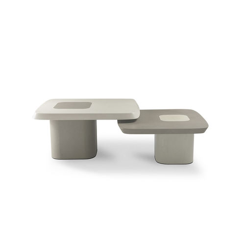 Moderner Couchtisch - VIGNOLE - CIMENTO - Beton / Gestell aus Beton / rechteckig