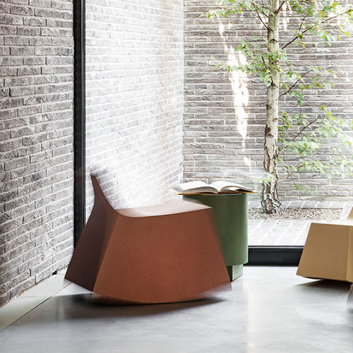 Moderner Kaminsessel - BURANO - CIMENTO - Beton / Beton / PEFC-zertifiziert