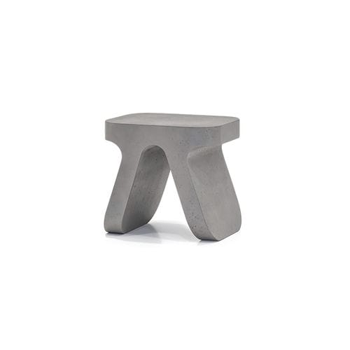 Moderner Hocker - TORCELLO - CIMENTO - Beton / Gestell aus Beton / mit Kufengestell