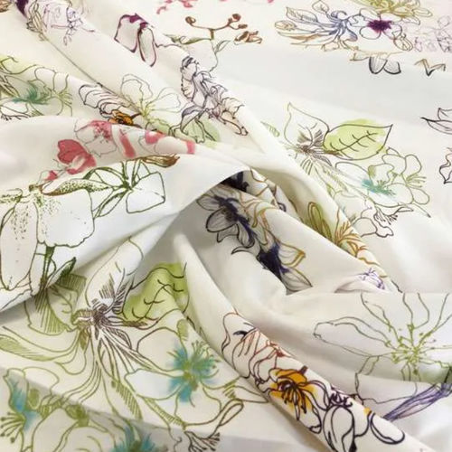 Vorhangstoff - FLOWERS  - Ciesse Tendaggi srl - Blumenmotive / Polyester / Baumwolle