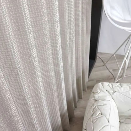 Gardine / geometrisches Muster - MATRIX - Ciesse Tendaggi srl - Leinen / Polyester / waschbar