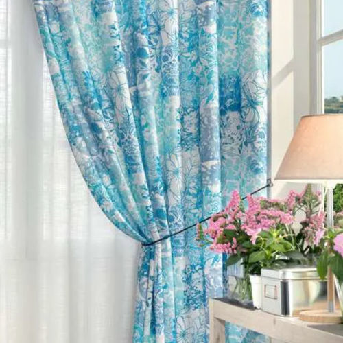 Vorhangstoff - FAVIGNANA - Ciesse Tendaggi srl - Blumenmotive / Leinen / waschbar