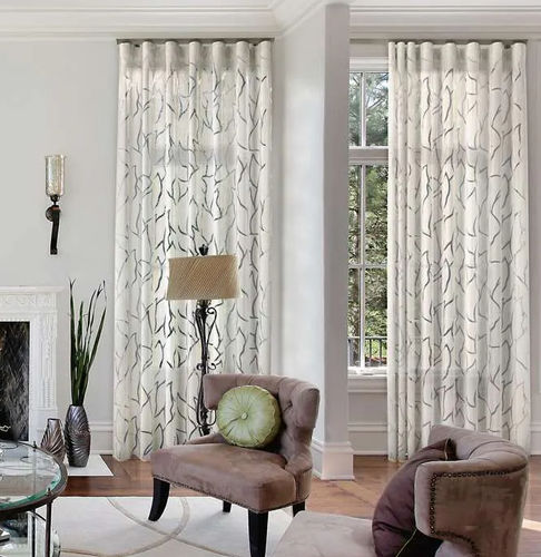 Gardine / geometrisches Muster - CETARA  - Ciesse Tendaggi srl - Leinen / Viskose / Polyester