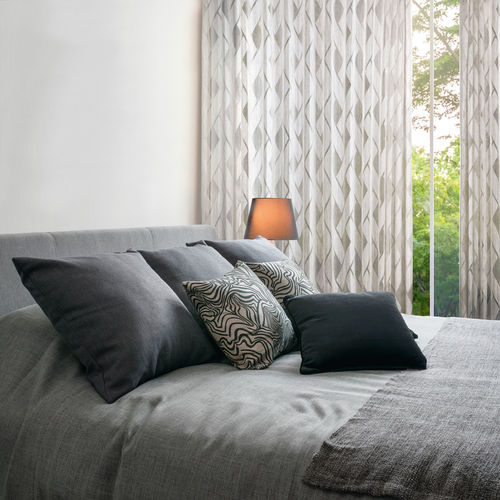 Vorhangstoff - CORA  - Ciesse Tendaggi srl - geometrisches Muster / FR-Polyester / Viskose