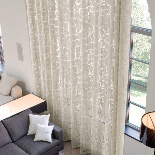 Vorhangstoff - DUSK - Ciesse Tendaggi srl - Blumenmotive / Polyester / Leinen