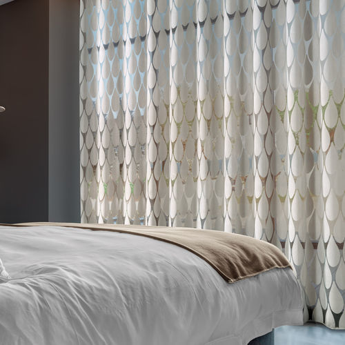 Vorhangstoff - SANTORINI - Ciesse Tendaggi srl - geometrisches Muster / Polyester / Viskose