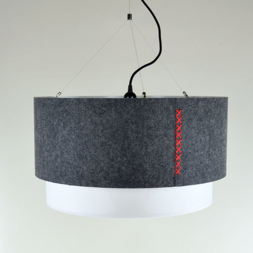 Hängelampe - TAMBOR SATURN  - Aclara Lighting - Metall / Stoff / modern