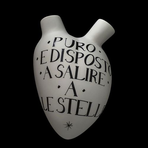 Moderne Vase - DANTE 700° PURGATORIO - ELICA STUDIO - Porzellan / handgefertigt / wandmontiert