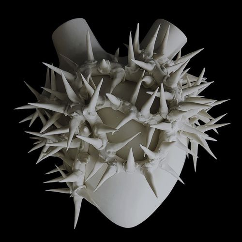 Moderne Vase - H-1 SPINAE - ELICA STUDIO - Porzellan / wandmontiert / hängend