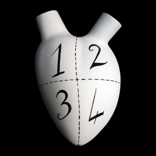 Moderne Vase - H-3 1-2-3-4 - ELICA STUDIO - Porzellan / wandmontiert / handgefertigt