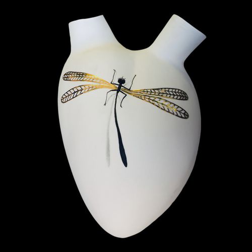 Moderne Vase - EFFIMERA AUREA - ELICA STUDIO - Porzellan / Wand / handgefertigt