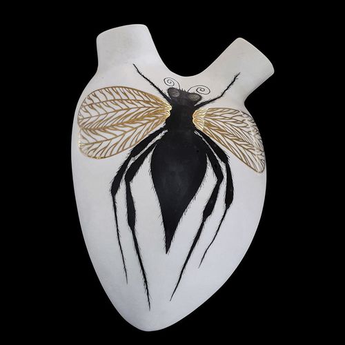 Moderne Vase - ZANZARA - ELICA STUDIO - Porzellan / Wand / handgefertigt
