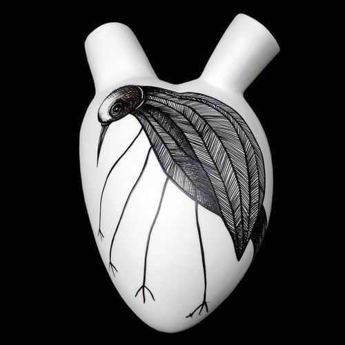 Moderne Vase - CARDILLO - ELICA STUDIO - Porzellan / wandmontiert / handgefertigt