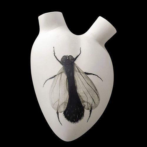 Moderne Vase - FLY - ELICA STUDIO - Porzellan / Wand / handgefertigt