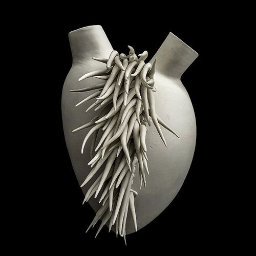 Moderne Vase - PELUCHES - ELICA STUDIO - Porzellan / Wand / handgefertigt