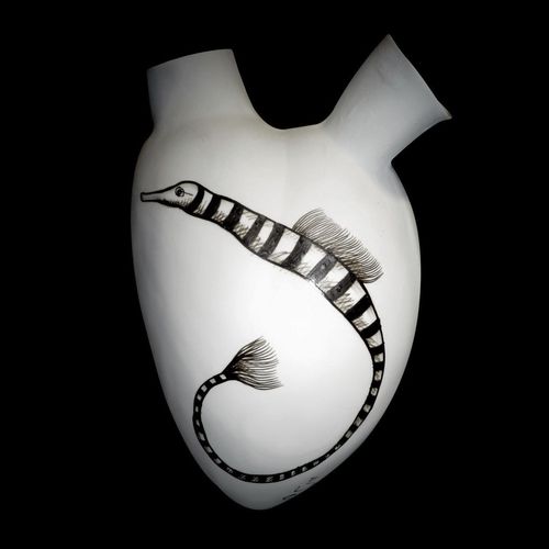 Moderne Vase - EVA’ SNAKE - ELICA STUDIO - Porzellan / Wand / handgefertigt