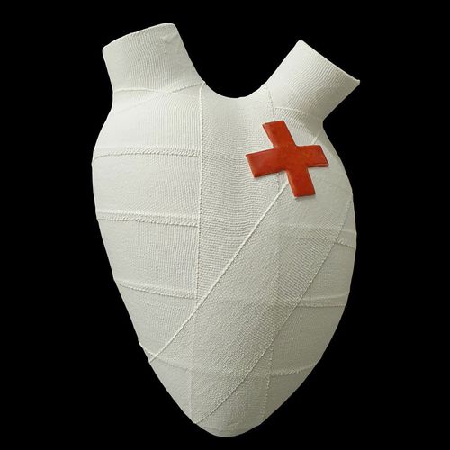 Moderne Vase - SPLEEN - ELICA STUDIO - Porzellan / Wand / handgefertigt