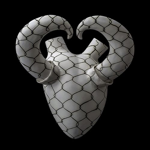 Moderne Vase - TROFEO D’AMORE - ELICA STUDIO - Porzellan / wandmontiert / handgefertigt