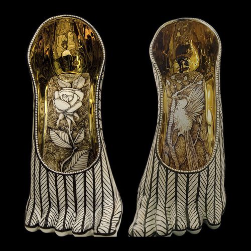 Porzellan-Skulptur - DÉCOLLETEÉE - ELICA STUDIO - handgefertigt / Made in Italy / freistehend