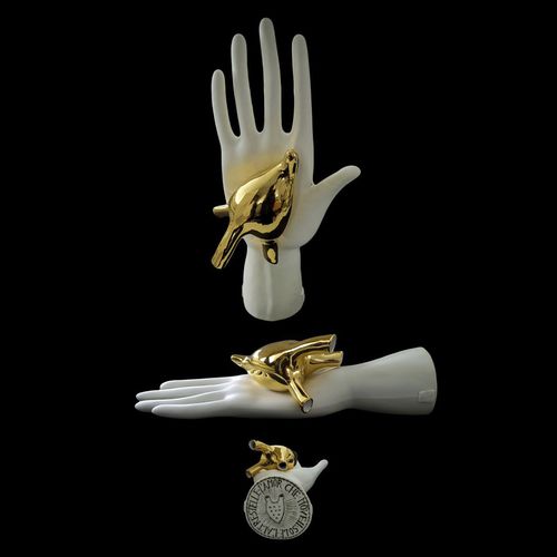Porzellan-Skulptur - D’OR - ELICA STUDIO - handgefertigt / Made in Italy / freistehend