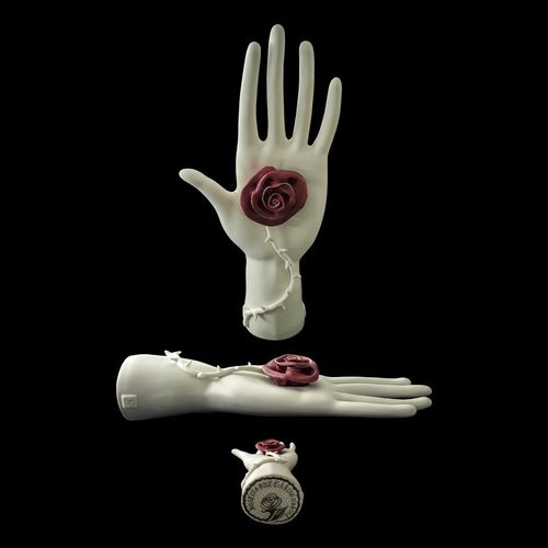 Porzellan-Skulptur - ROSE - ELICA STUDIO - handgefertigt / freistehend / für Gewerbegebrauch