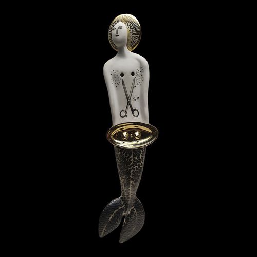 Porzellan-Skulptur - SYS 22 BREAST - ELICA STUDIO - aus vergoldetem Porzellan / handgefertigt / Made in Italy