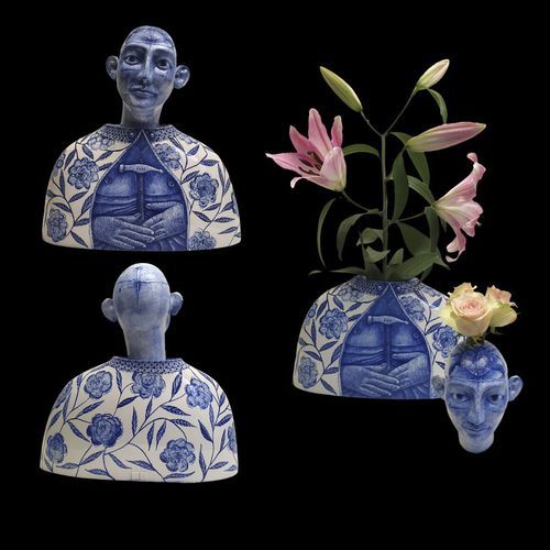 Moderne Vase - VAS 22 - ELICA STUDIO - Porzellan / handgefertigt / Made in Italy