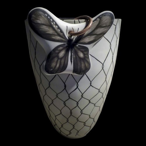 Moderne Vase - PISCES VFR20 - ELICA STUDIO - Porzellan / handgefertigt / Made in Italy