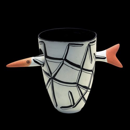 Moderne Vase - VPT20 - ELICA STUDIO - Porzellan / handgefertigt / Made in Italy