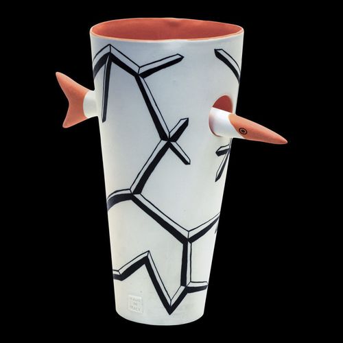 Moderne Vase - PESCE 20 - ELICA STUDIO - Porzellan / handgefertigt / Made in Italy