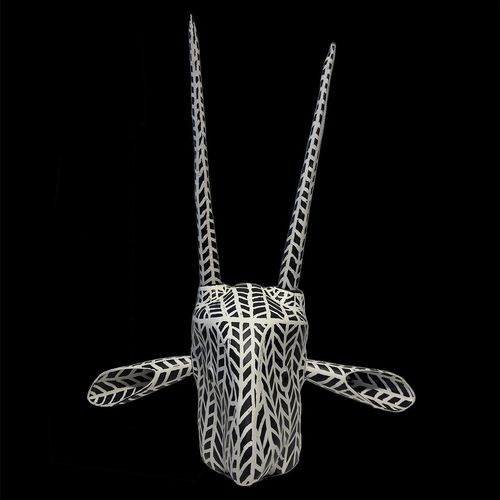Porzellan-Skulptur - HEAD MASK TAB 25 - ELICA STUDIO - handgefertigt / Made in Italy / wandmontiert