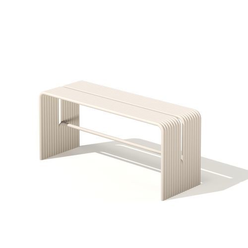 Moderne Gartenbank - Tube - Joyf - Aluminium / ohne Rückenlehne / ohne Armlehnen