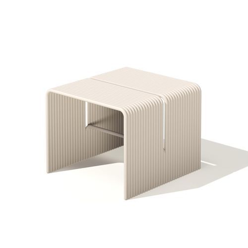 Moderner Couchtisch - Tube - Joyf - Aluminium / Gestell aus Aluminium / rechteckig