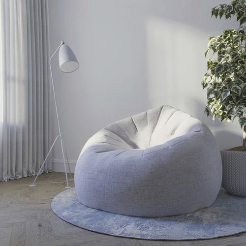 Moderner Sitzsack - Mad - Joyf - Stoff / grau / blau