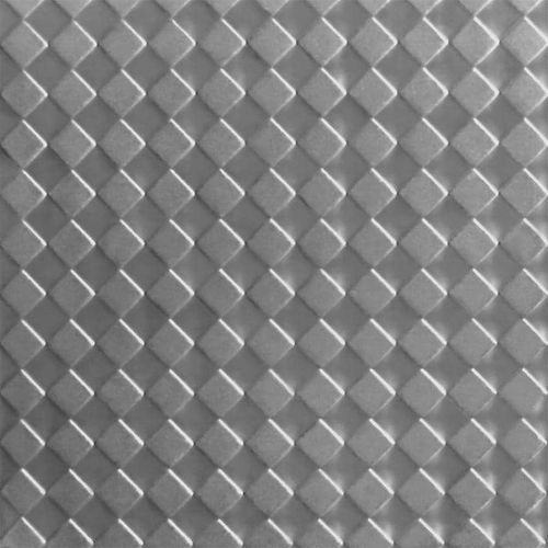 Ornament-Metallblech - RHOMBOIDS  - Rimex - Edelstahl / texturiert / silberfarben