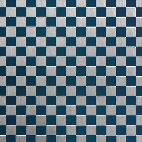 Ornament-Metallblech - COLOURTEX® CHECKS - Rimex - Edelstahl / 3D / farbig