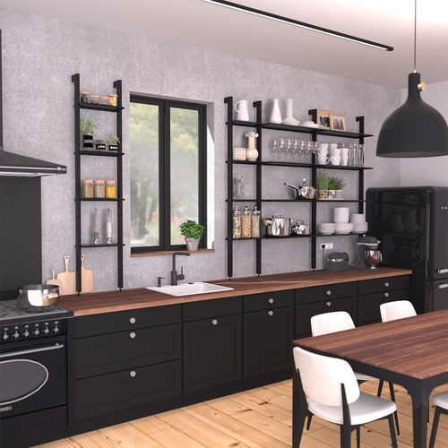 Wandmontiertes Regal - Bretagne Design - Modul / modern / thermolackierter Stahl