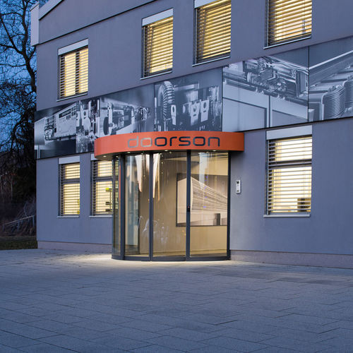 Eingangstür - 300 C - DOORSON - anodisiertes Aluminium / Schiebe / modern