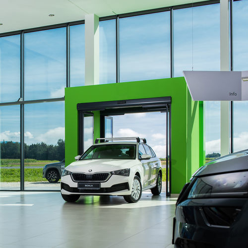 Eingangstür - 300 A - DOORSON - anodisiertes Aluminium / Schiebe / drehend