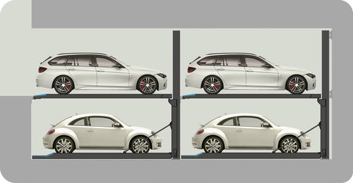 Halbautomatisches Parksystem - DE-622 - DE-PARK - mit Plattform / mit Aufzug