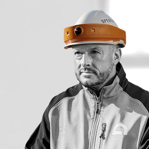 Baustellenhelm - DIGIBAU - Open Experience - mit Licht / leicht
