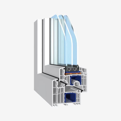 PVC-Fensterprofil - 92 FLEX - Salamander - recycelbar / hoch