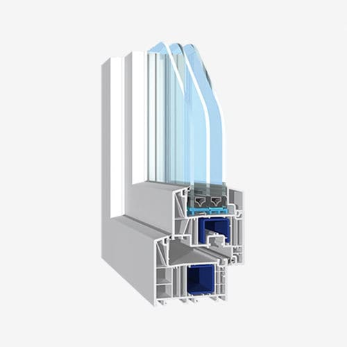 PVC-Fensterprofil - 82 AD - Salamander - für Passivhaus